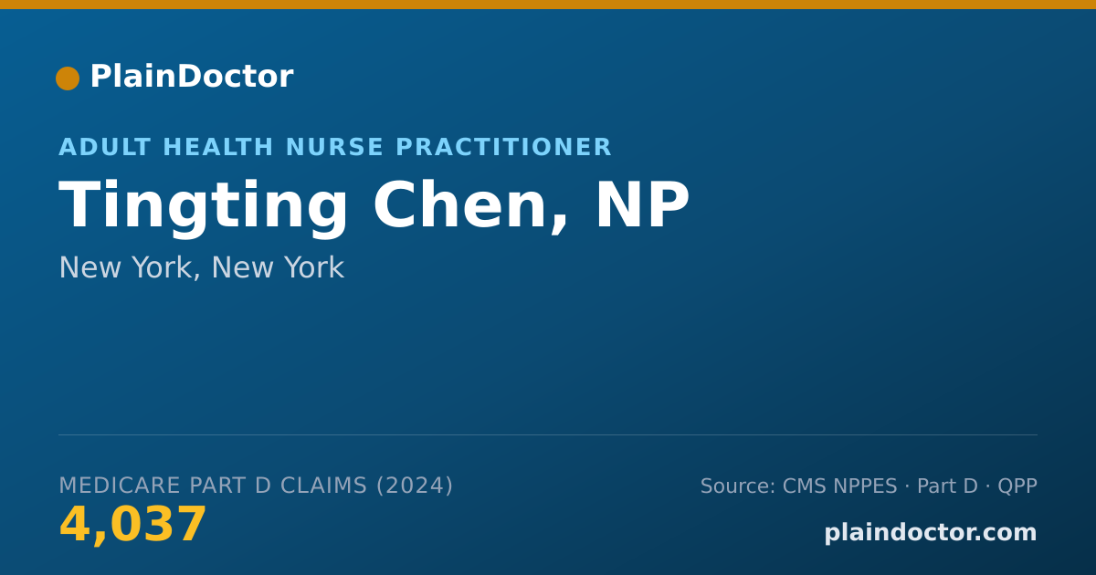Shareable card for Tingting Chen, NP - Adult Health Nurse Practitioner, New York, NY