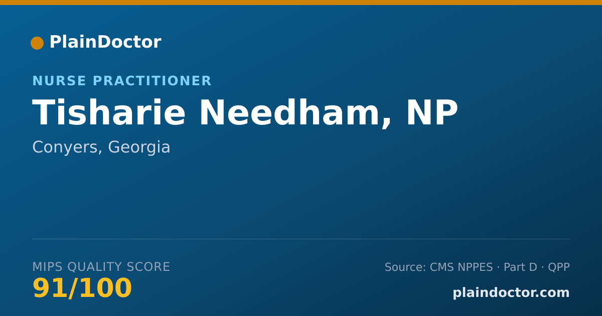 Shareable card for Tisharie Needham, NP - Nurse Practitioner, Conyers, GA
