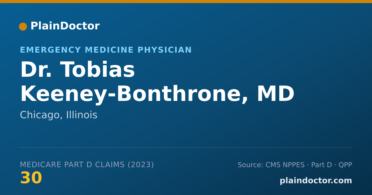 Shareable card for Tobias Keeney-Bonthrone, MD - Emergency Medicine Physician, Chicago, IL