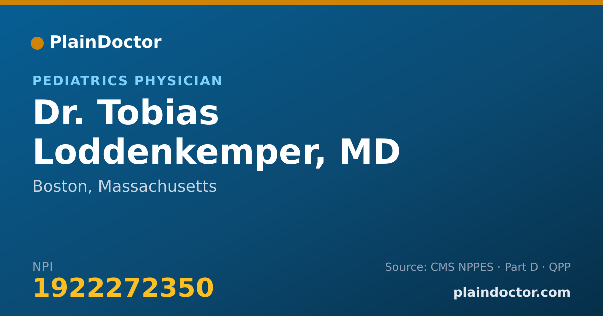 Shareable card for Tobias Loddenkemper, MD - Pediatrics Physician, Boston, MA