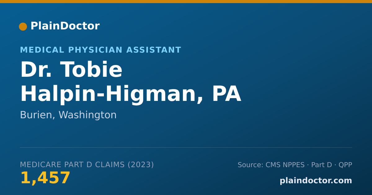 Shareable card for Tobie Halpin-Higman, PA - Medical Physician Assistant, Burien, WA