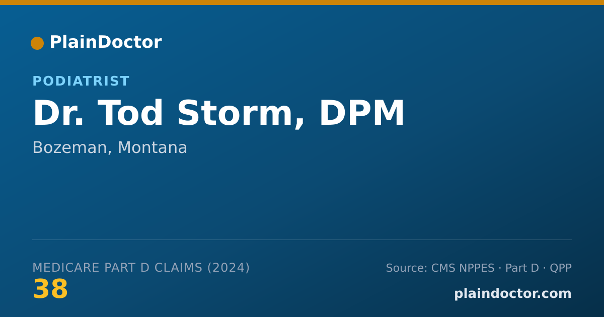 Shareable card for Tod Storm, DPM - Foot Surgery Podiatrist, Bozeman, MT