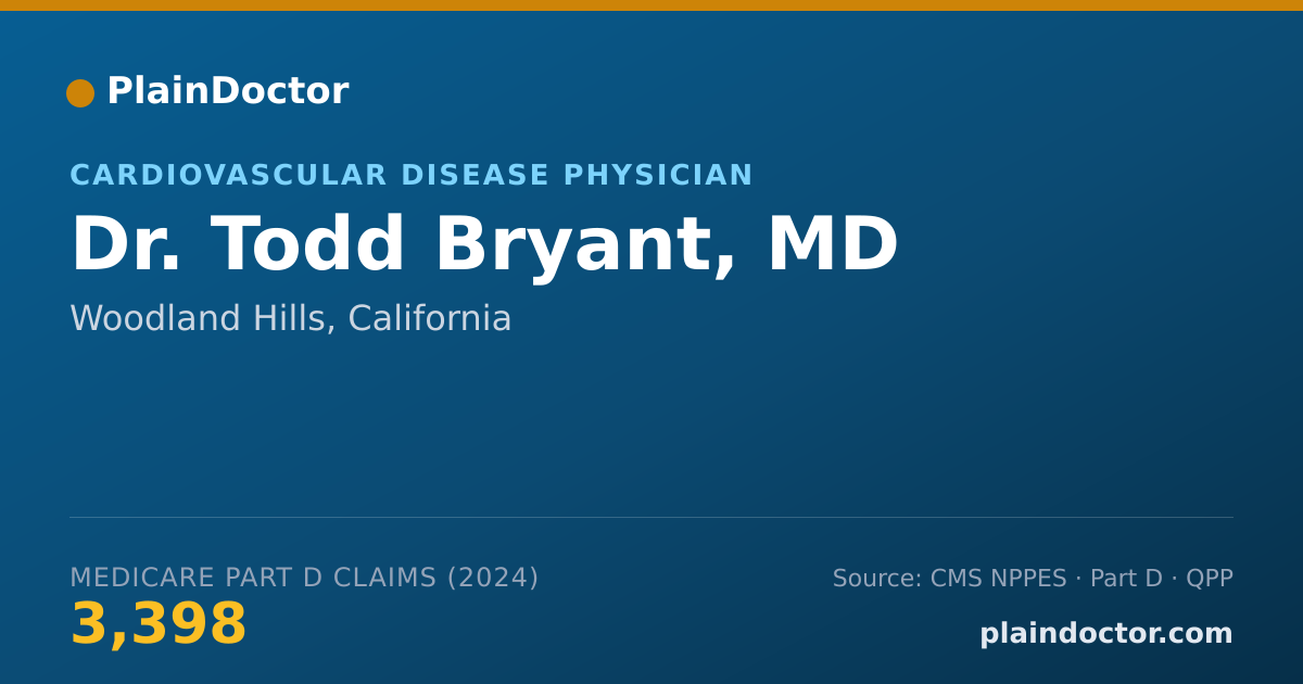 Shareable card for Todd Bryant, MD - Cardiovascular Disease Physician, Woodland Hills, CA