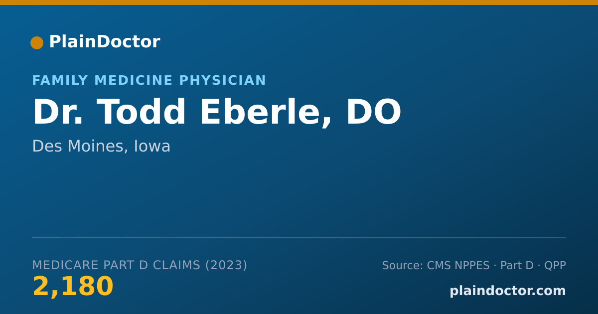 Shareable card for Todd Eberle, DO - Family Medicine Physician, Des Moines, IA