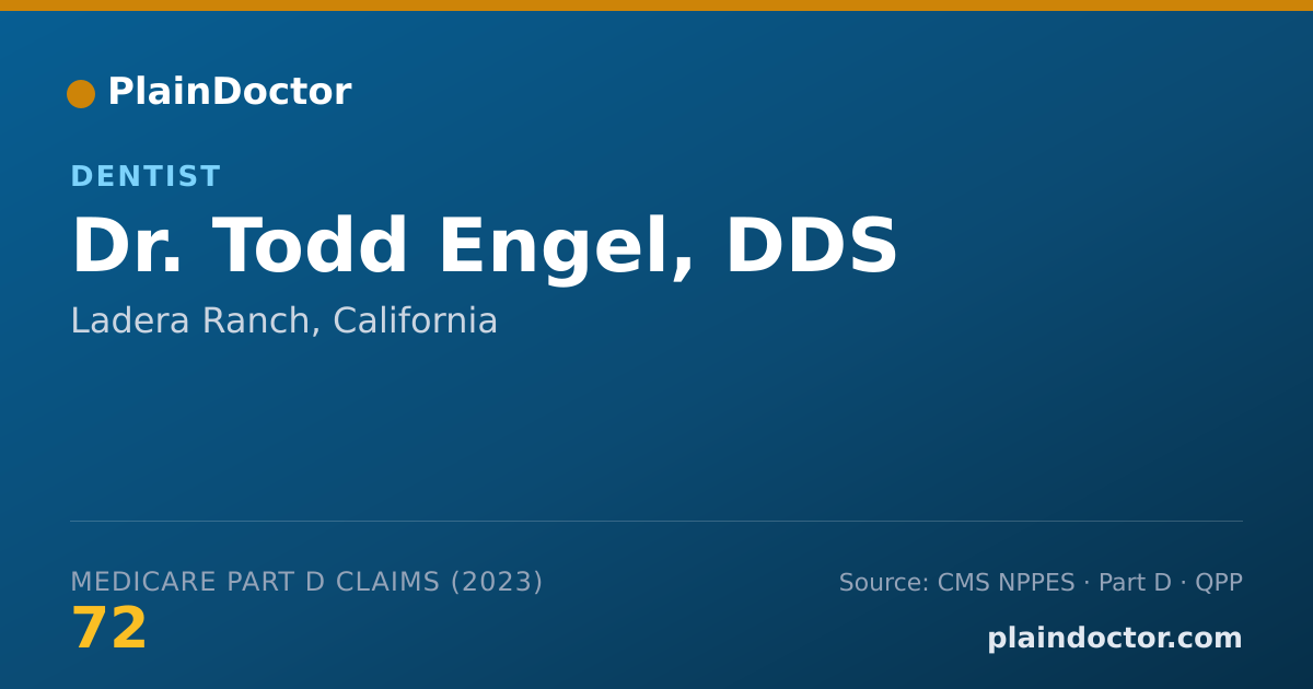 Shareable card for Todd Engel, DDS - Dentist, Ladera Ranch, CA