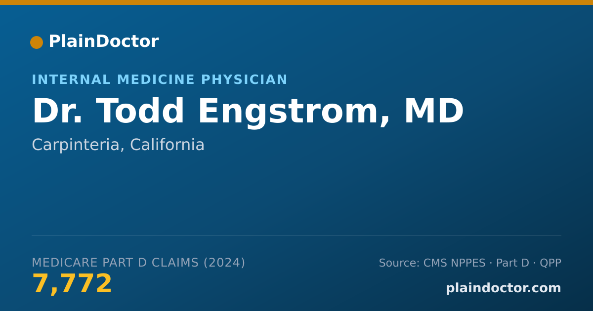 Shareable card for Todd Engstrom, MD - Internal Medicine Physician, Carpinteria, CA