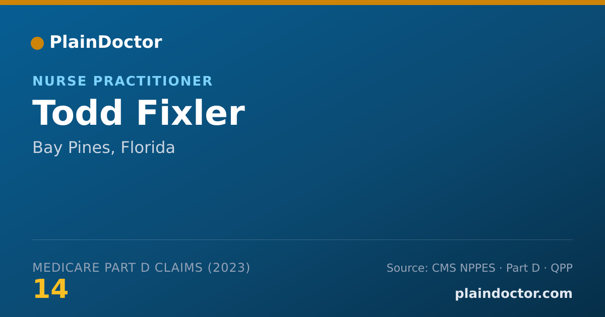 Shareable card for Todd Fixler - Nurse Practitioner, Bay Pines, FL
