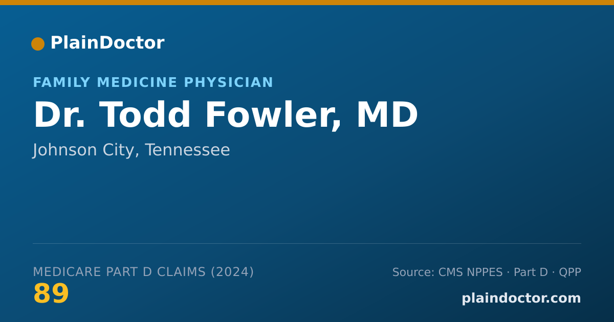 Shareable card for Todd Fowler, MD - Family Medicine Physician, Johnson City, TN