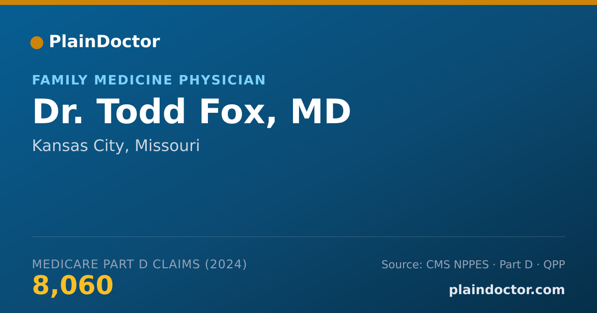 Shareable card for Todd Fox, MD - Family Medicine Physician, Kansas City, MO