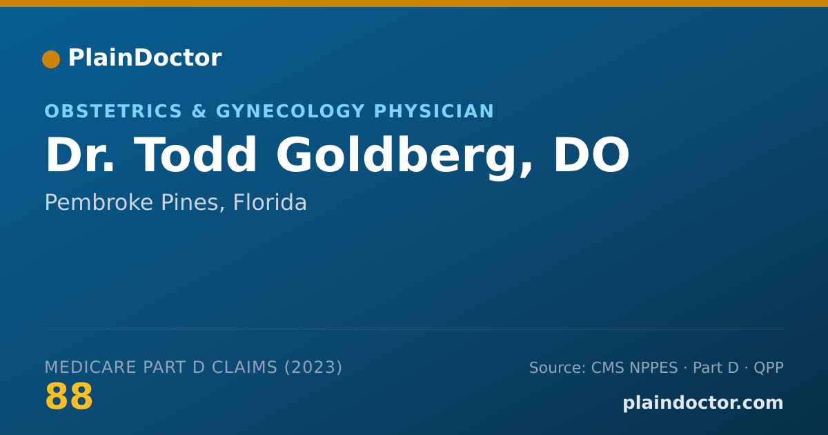 Shareable card for Todd Goldberg, DO - Obstetrics & Gynecology Physician, Pembroke Pines, FL