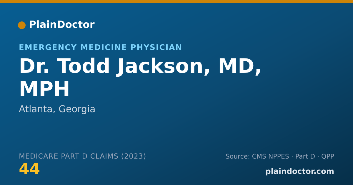 Shareable card for Todd Jackson, MD, MPH - Emergency Medicine Physician, Atlanta, GA
