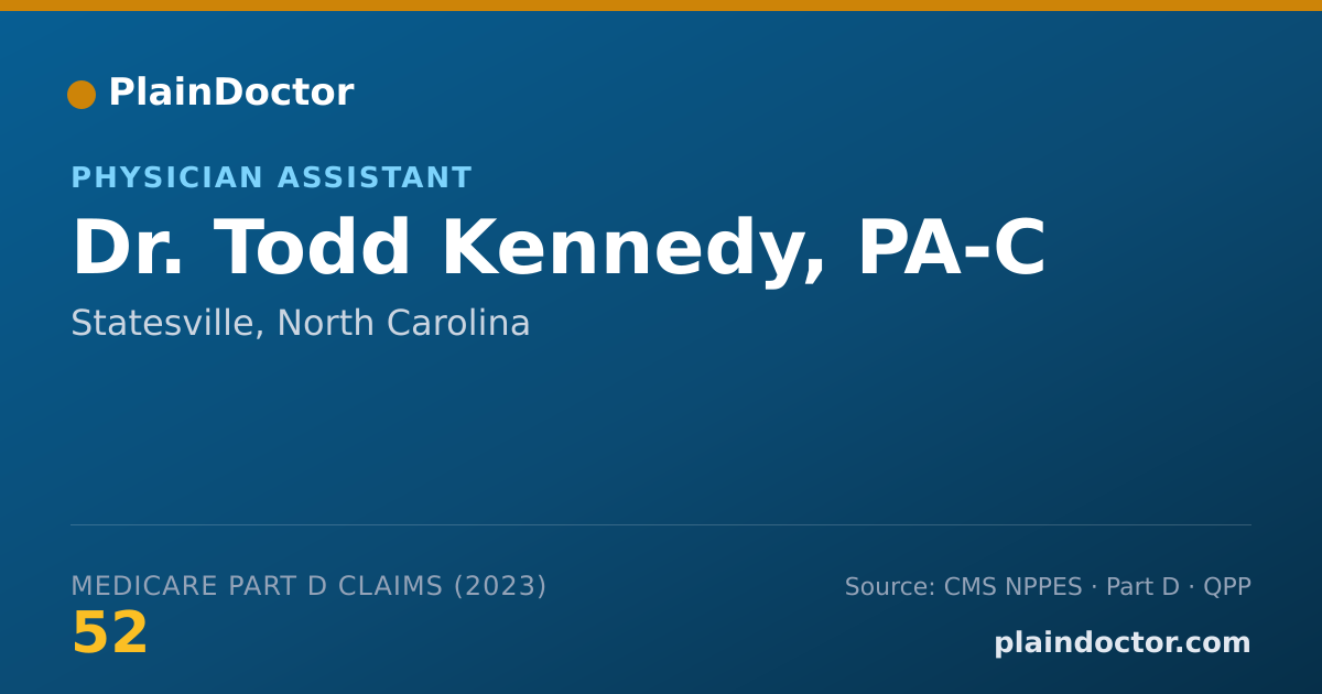 Shareable card for Todd Kennedy, PA-C - Physician Assistant, Statesville, NC