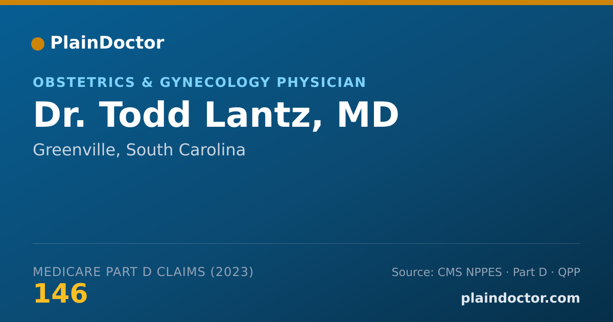 Shareable card for Todd Lantz, MD - Obstetrics & Gynecology Physician, Greenville, SC