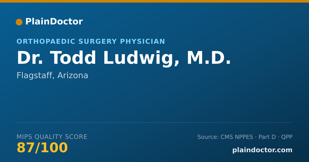 Shareable card for Todd Ludwig, M.D. - Orthopaedic Surgery Physician, Flagstaff, AZ