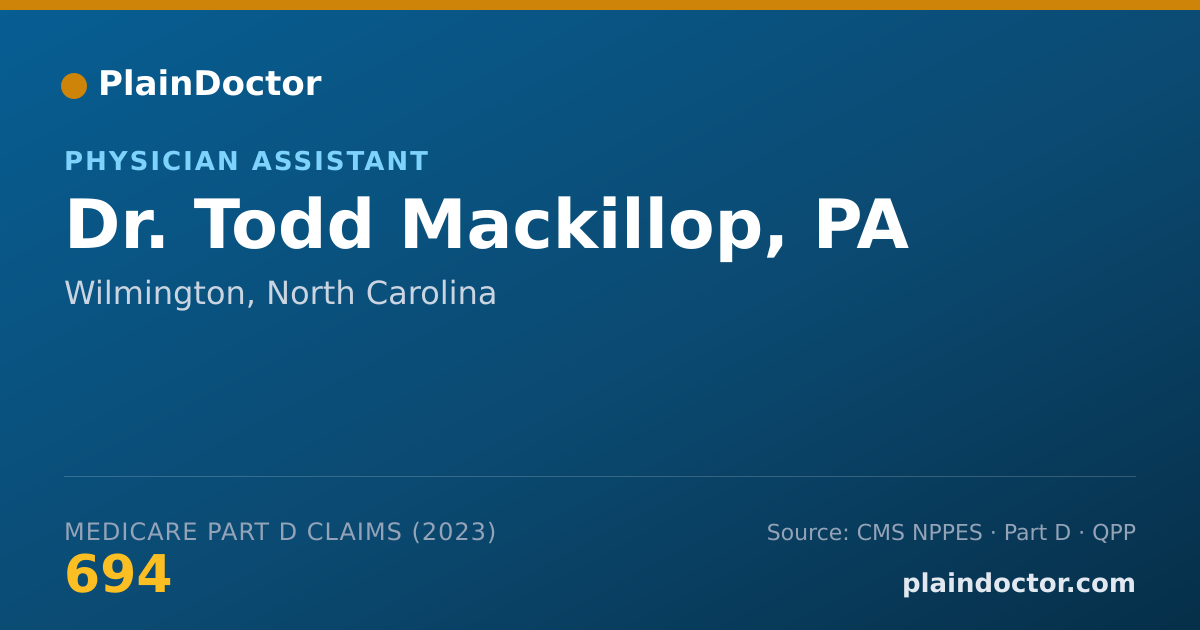 Shareable card for Todd Mackillop, PA - Physician Assistant, Wilmington, NC