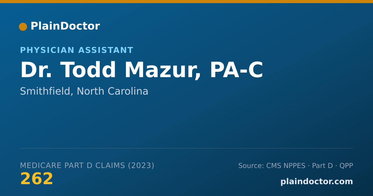 Shareable card for Todd Mazur, PA-C - Physician Assistant, Smithfield, NC