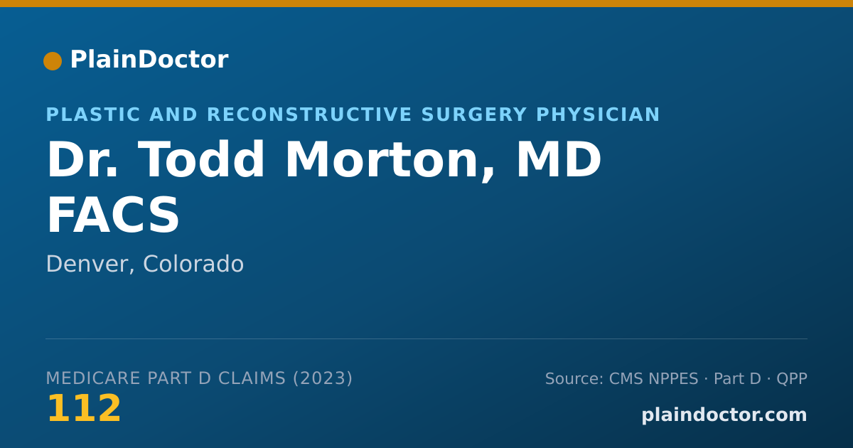 Shareable card for Todd Morton, MD FACS - Plastic and Reconstructive Surgery Physician, Denver, CO
