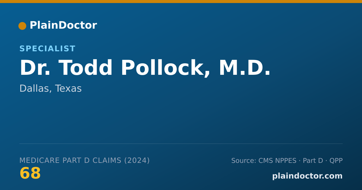 Shareable card for Todd Pollock, M.D. - Specialist, Dallas, TX