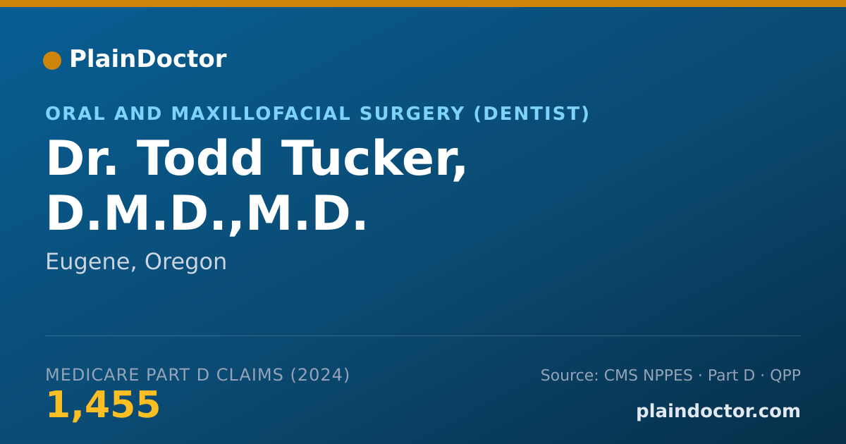 Shareable card for Todd Tucker, D.M.D.,M.D. - Oral and Maxillofacial Surgery (Dentist), Eugene, OR
