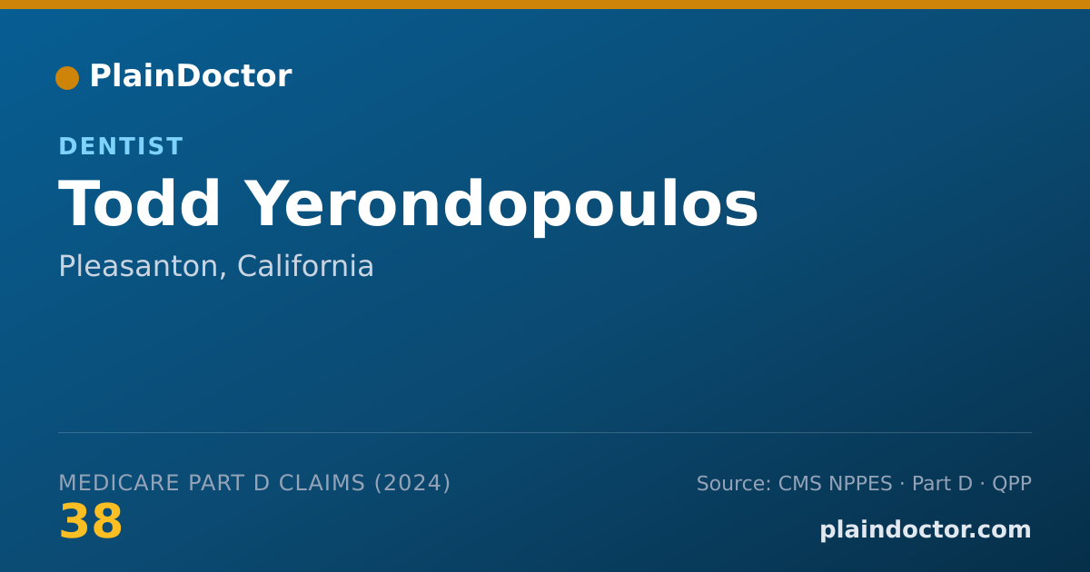 Shareable card for Todd Yerondopoulos - Dentist, Pleasanton, CA