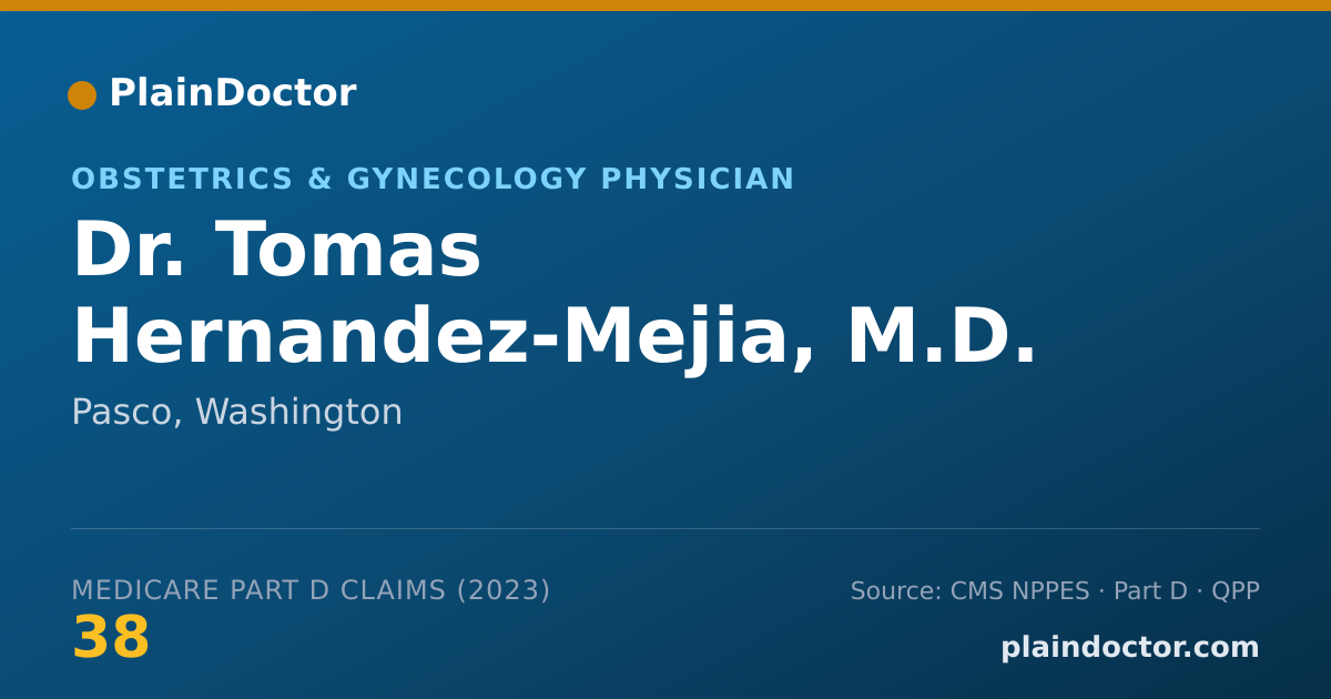 Shareable card for Tomas Hernandez-Mejia, M.D. - Obstetrics & Gynecology Physician, Pasco, WA
