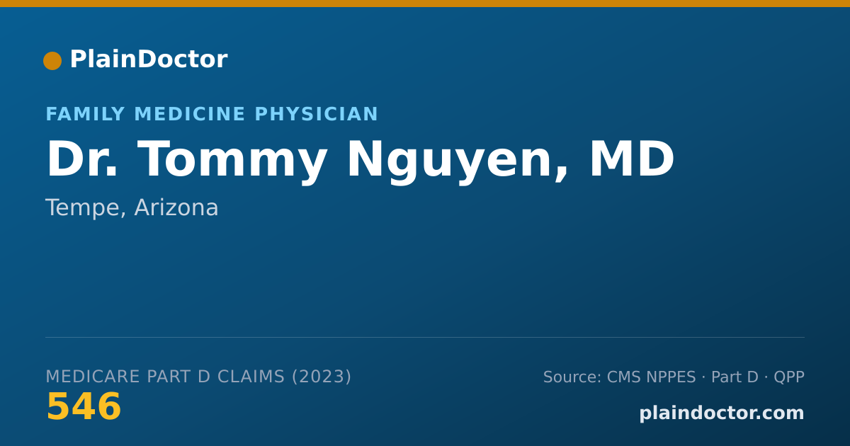 Shareable card for Tommy Nguyen, MD - Family Medicine Physician, Tempe, AZ