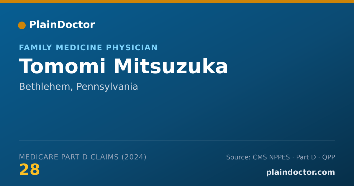 Shareable card for Tomomi Mitsuzuka - Family Medicine Physician, Bethlehem, PA