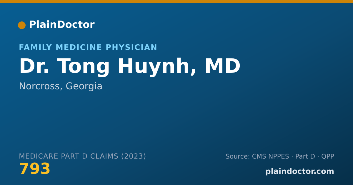 Shareable card for Tong Huynh, MD - Family Medicine Physician, Norcross, GA