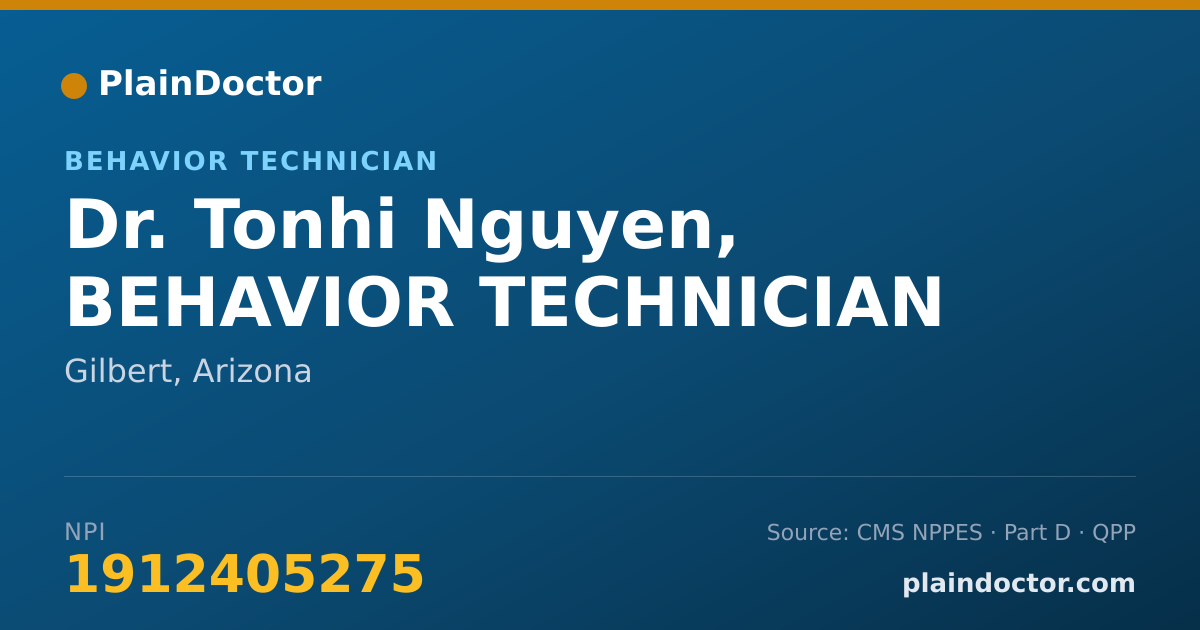 Shareable card for Tonhi Nguyen, BEHAVIOR TECHNICIAN - Behavior Technician, Gilbert, AZ