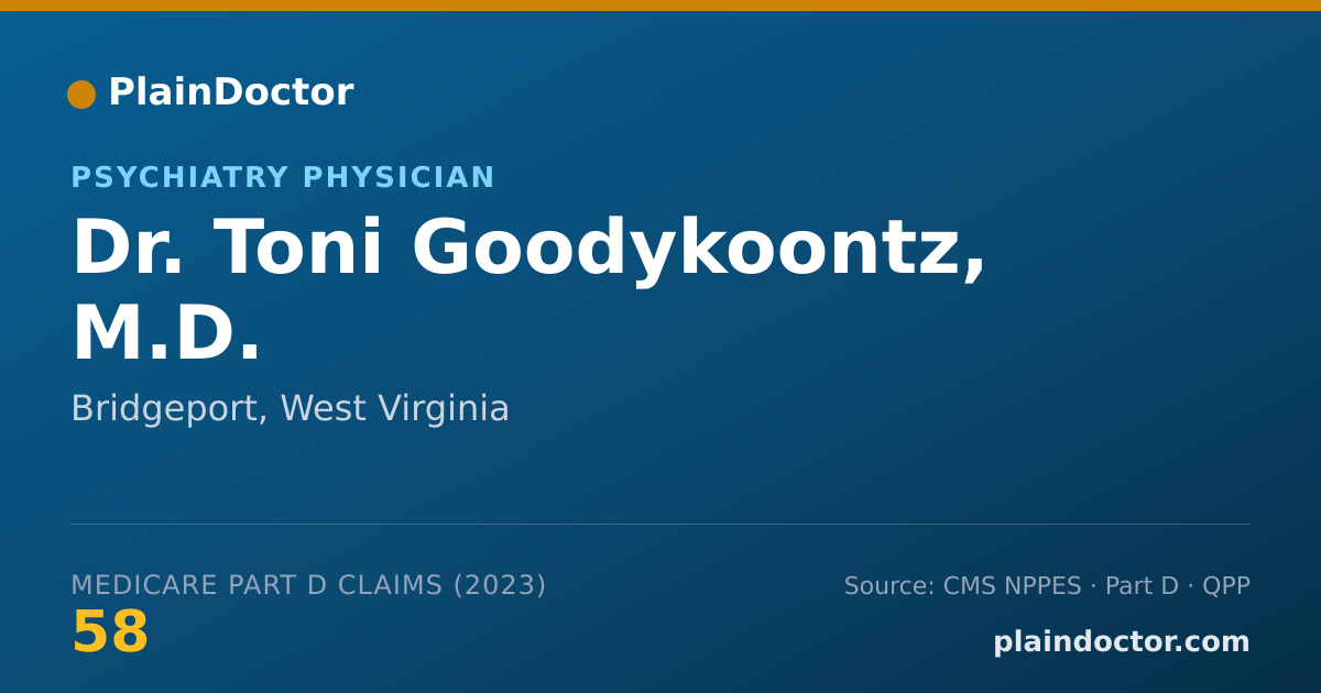 Shareable card for Toni Goodykoontz, M.D. - Psychiatry Physician, Bridgeport, WV