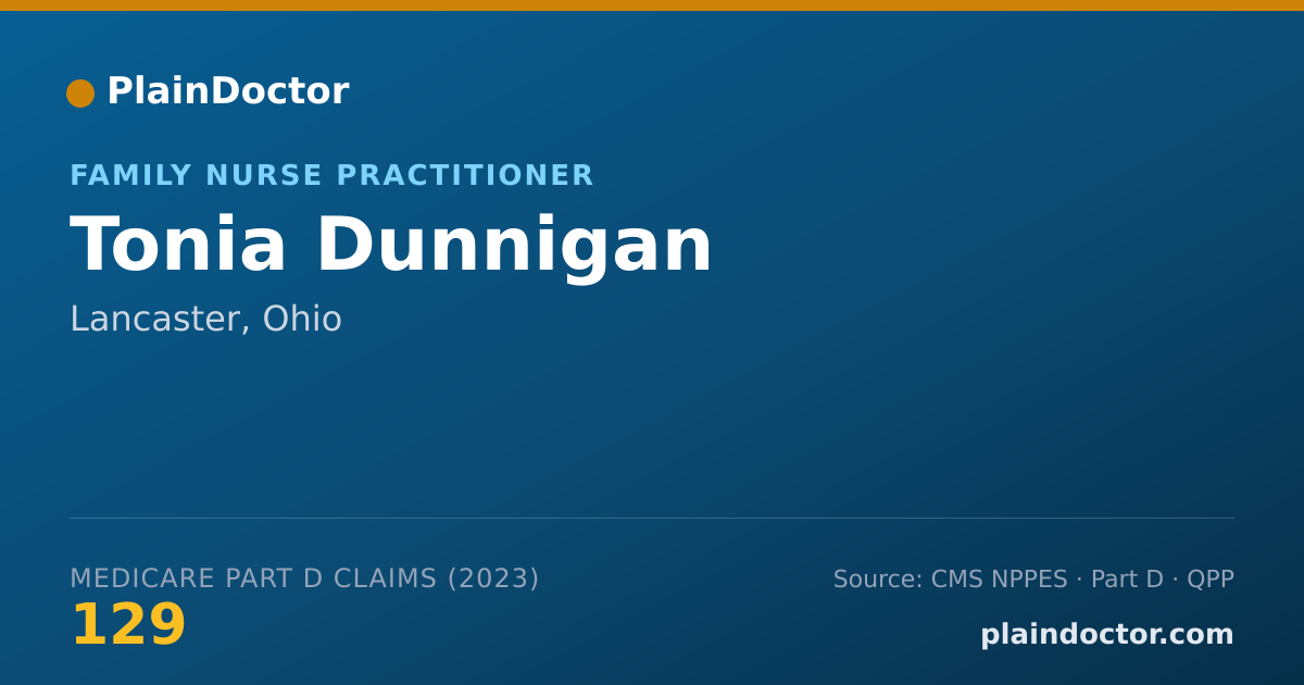 Shareable card for Tonia Dunnigan - Family Nurse Practitioner, Lancaster, OH