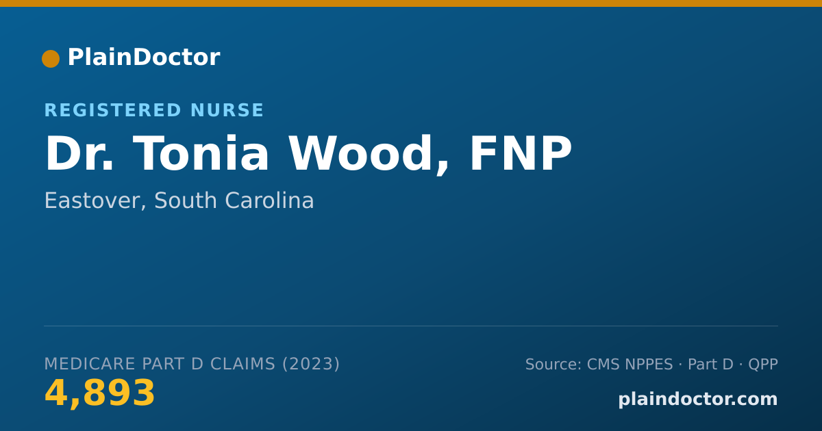 Shareable card for Tonia Wood, FNP - Registered Nurse, Eastover, SC