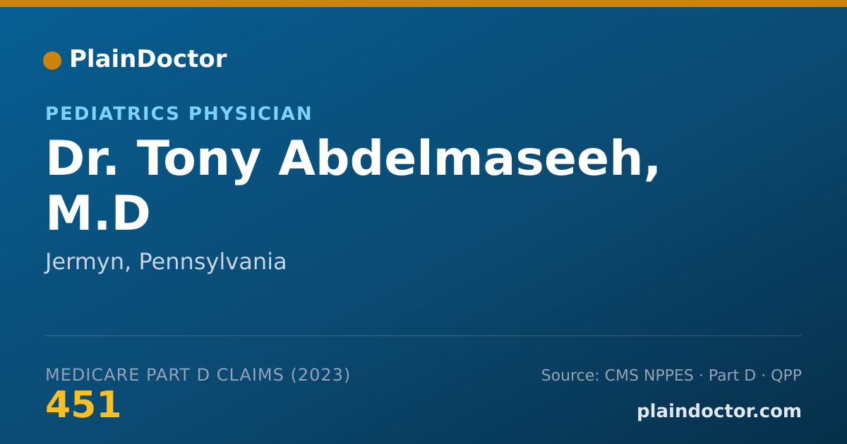 Shareable card for Tony Abdelmaseeh, M.D - Pediatrics Physician, Jermyn, PA