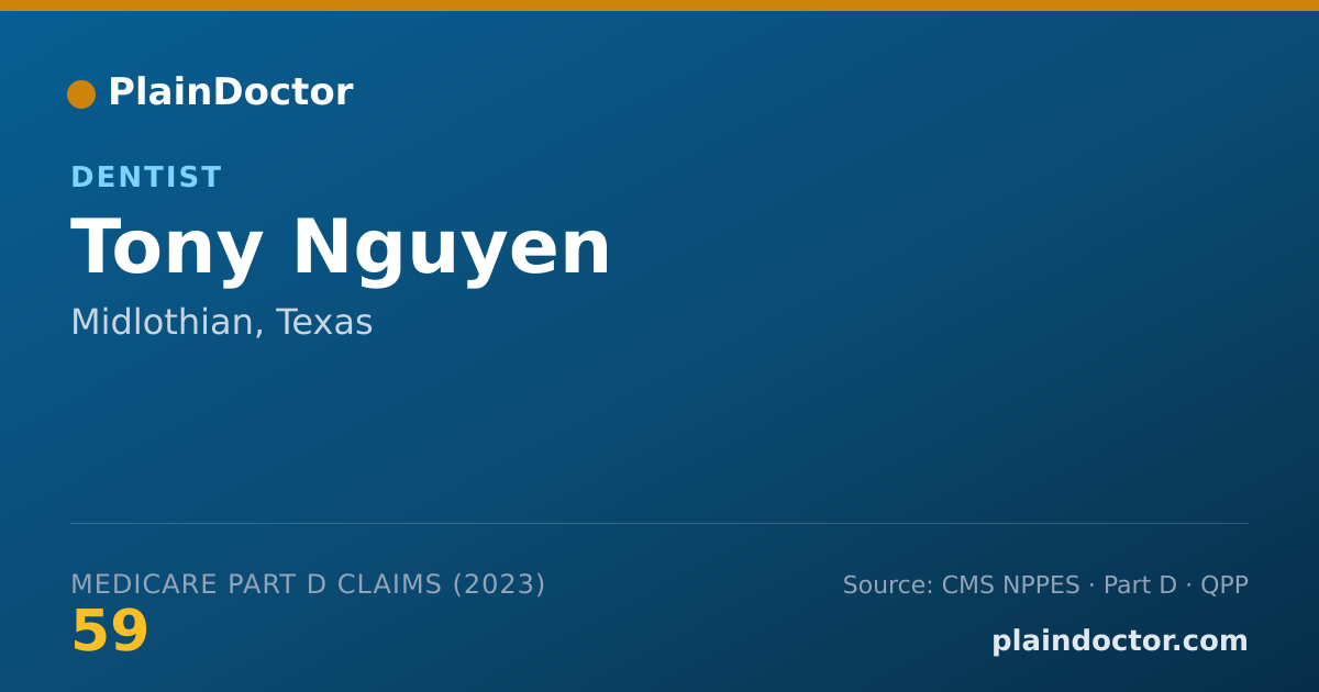 Shareable card for Tony Nguyen - Dentist, Midlothian, TX