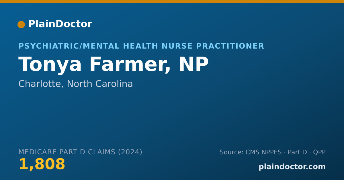 Shareable card for Tonya Farmer, NP - Nurse Practitioner, Charlotte, NC
