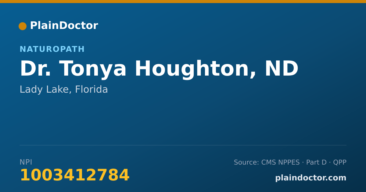 Shareable card for Tonya Houghton, ND - Naturopath, Lady Lake, FL