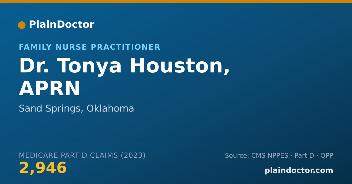 Shareable card for Tonya Houston, APRN - Family Nurse Practitioner, Sand Springs, OK