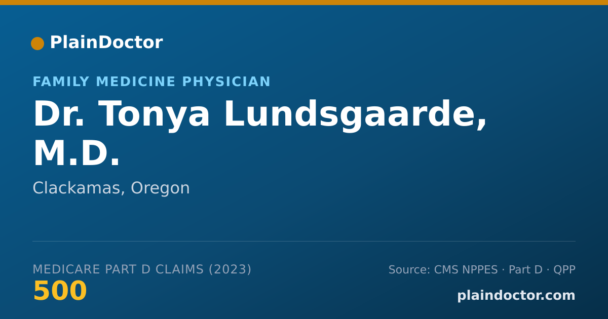 Shareable card for Tonya Lundsgaarde, M.D. - Family Medicine Physician, Clackamas, OR
