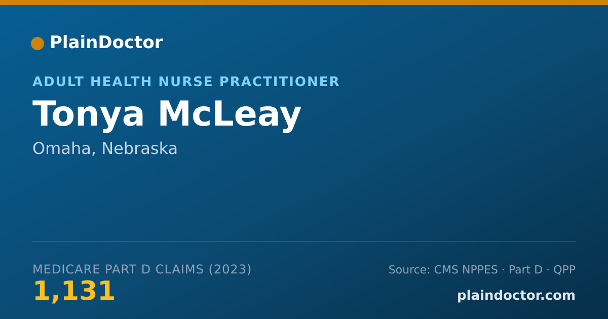 Shareable card for Tonya McLeay - Adult Health Nurse Practitioner, Omaha, NE