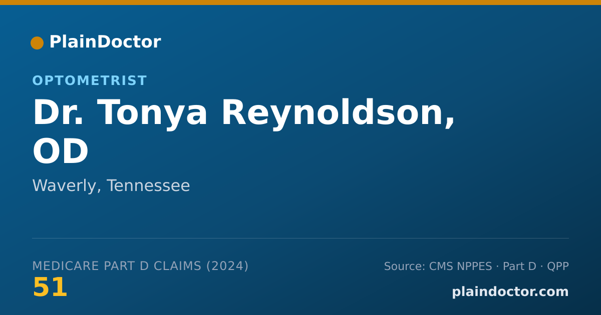 Shareable card for Tonya Reynoldson, OD - Optometrist, Waverly, TN