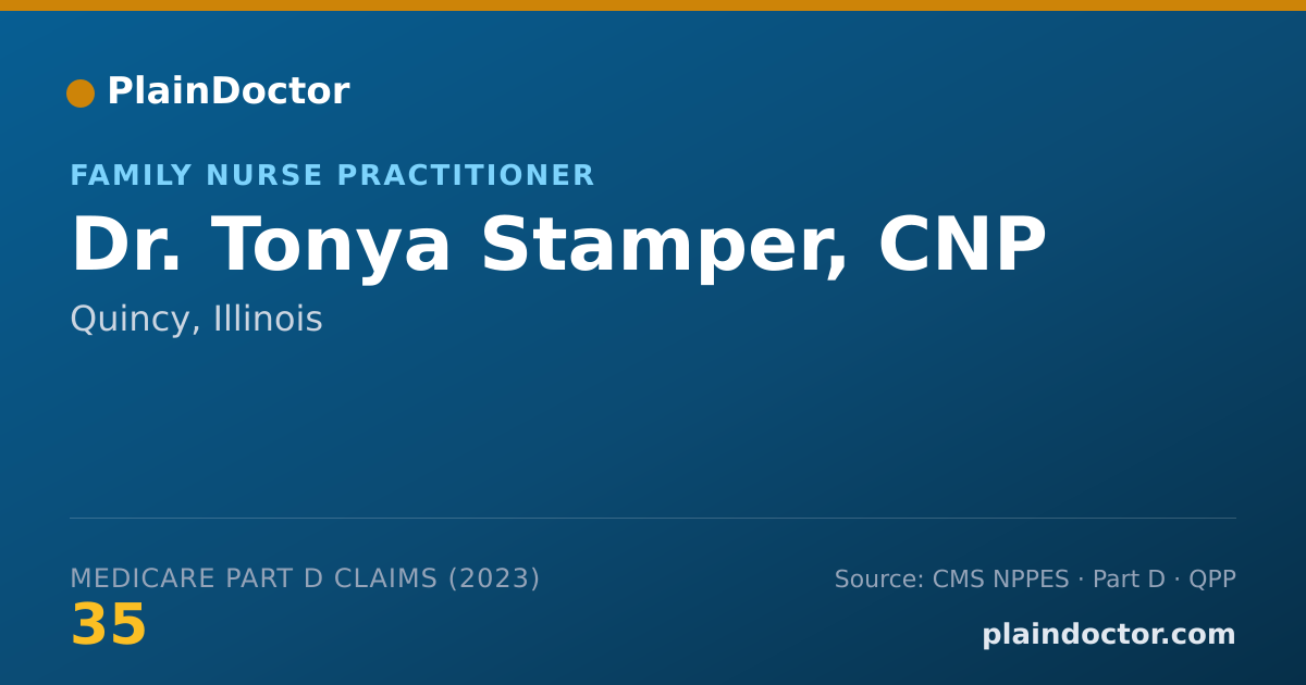 Shareable card for Tonya Stamper, CNP - Family Nurse Practitioner, Quincy, IL