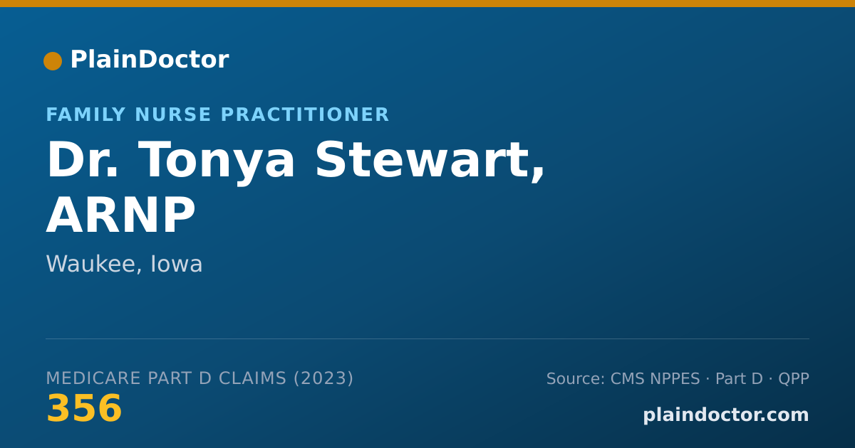 Shareable card for Tonya Stewart, ARNP - Family Nurse Practitioner, Waukee, IA