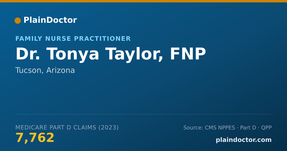 Shareable card for Tonya Taylor, FNP - Family Nurse Practitioner, Tucson, AZ