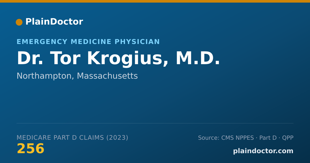 Shareable card for Tor Krogius, M.D. - Emergency Medicine Physician, Northampton, MA