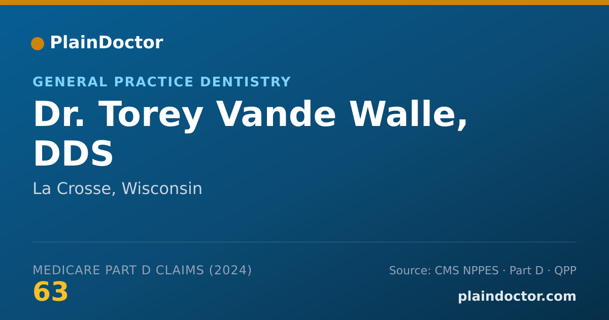 Shareable card for Torey Vande Walle, DDS - General Practice Dentistry, La Crosse, WI