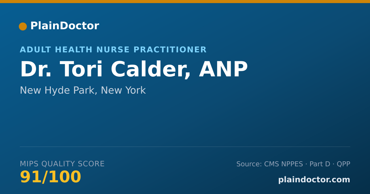Shareable card for Tori Calder, ANP - Adult Health Nurse Practitioner, New Hyde Park, NY