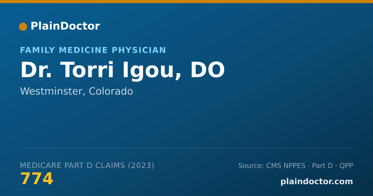 Shareable card for Torri Igou, DO - Family Medicine Physician, Westminster, CO