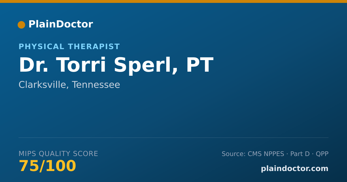 Shareable card for Torri Sperl, PT - Physical Therapist, Clarksville, TN