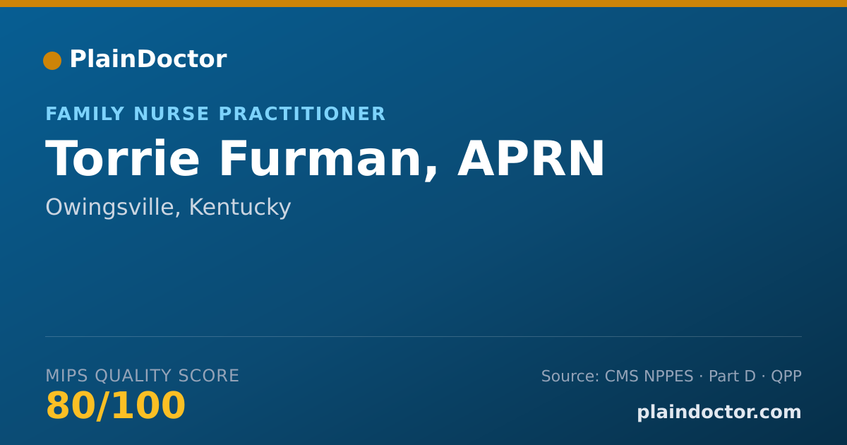 Shareable card for Torrie Furman, APRN - Family Nurse Practitioner, Owingsville, KY