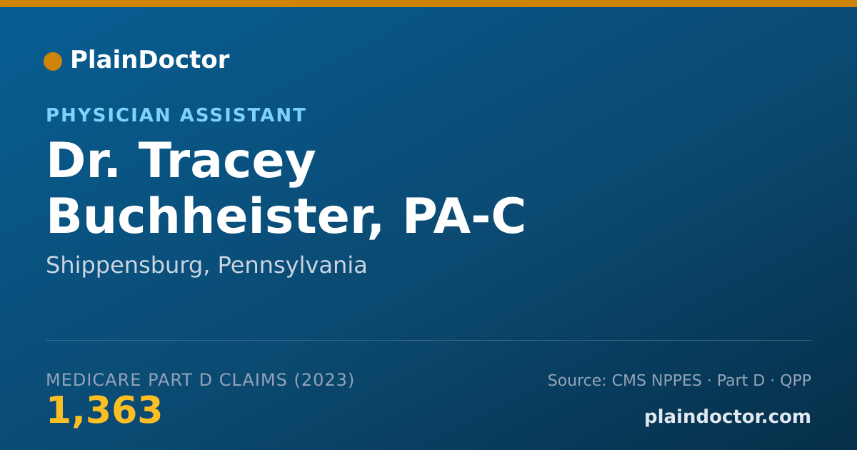 Shareable card for Tracey Buchheister, PA-C - Physician Assistant, Shippensburg, PA